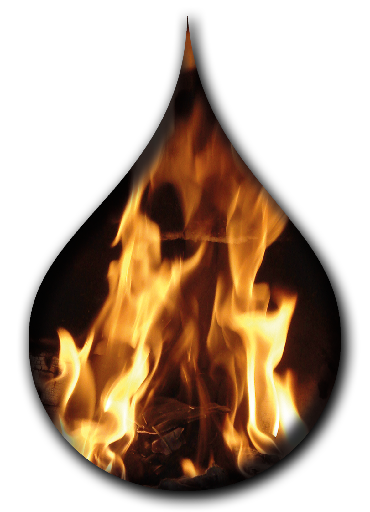 Feuer-Tropfen, Symbol für Schwerpunktthema Waser-Cranio